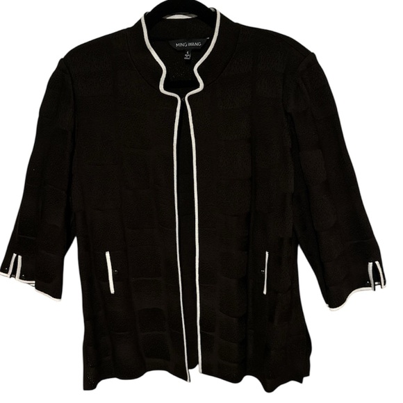 Ming Wang Jacket Black Woman’s Size L 🎄 - Picture 6 of 6